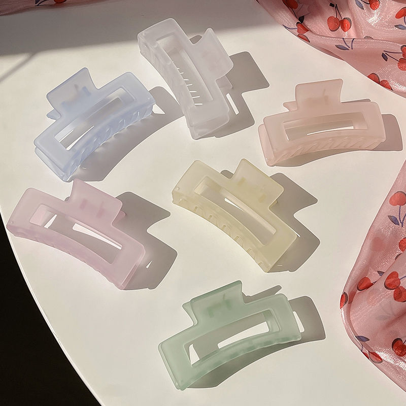 Transparent Frosted Texture Grip Girl Simple