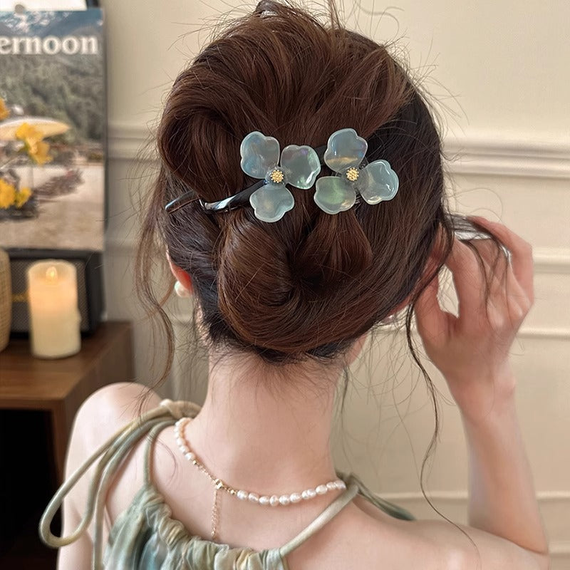 Retro Flower Back Head Updo Bobby Pin