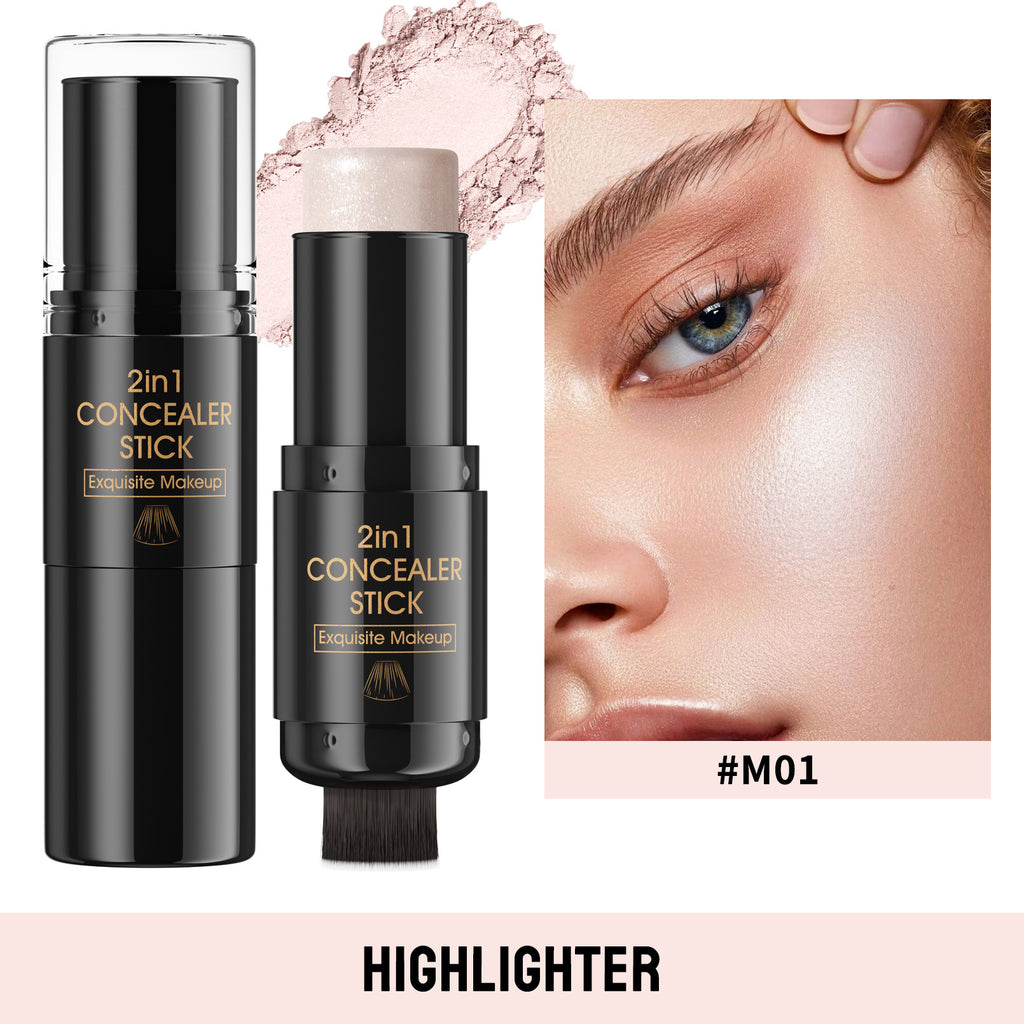 Hellokiss Highlight Blush Double-headed Contour Stick With Brush