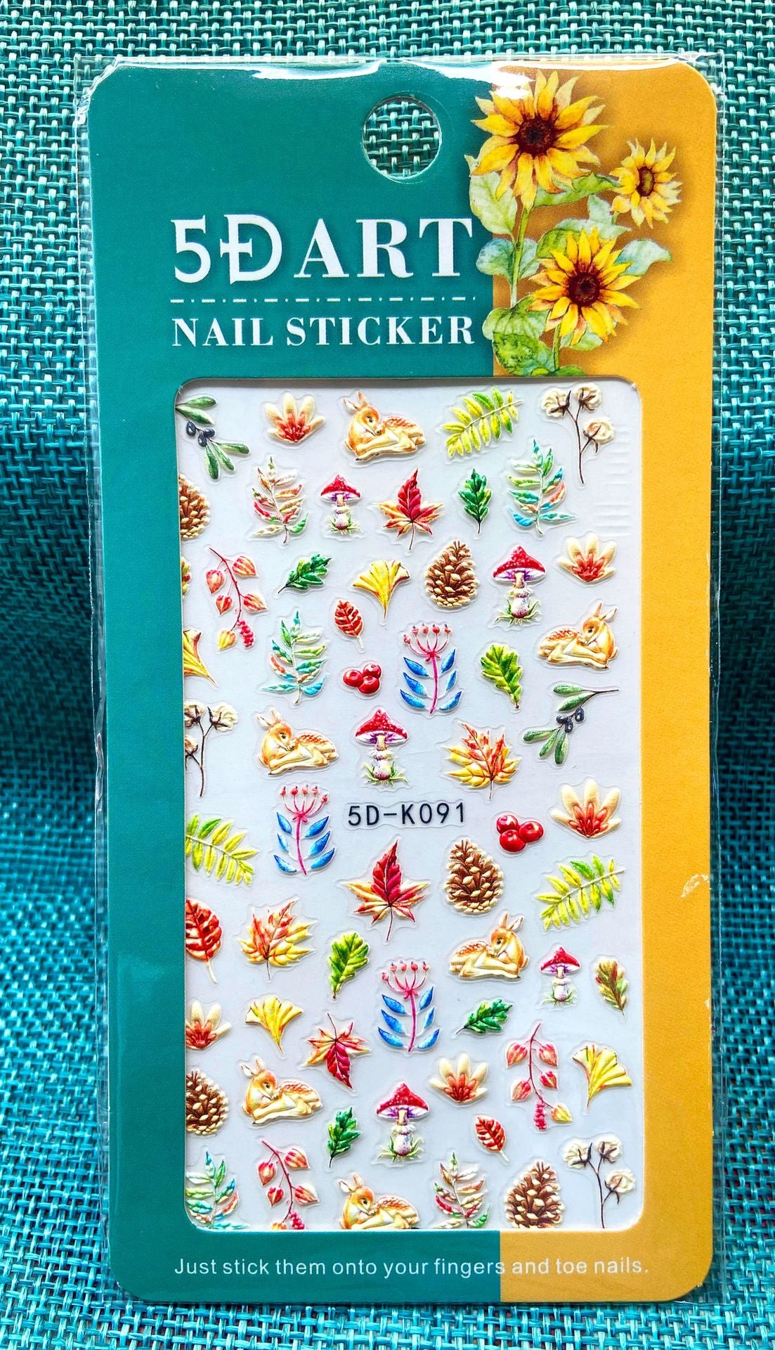 5D Art Embossed Nail Sticker Plaid Nail Sticker Three-dimensional Bow Nail Sticker Summer Nail Sticker