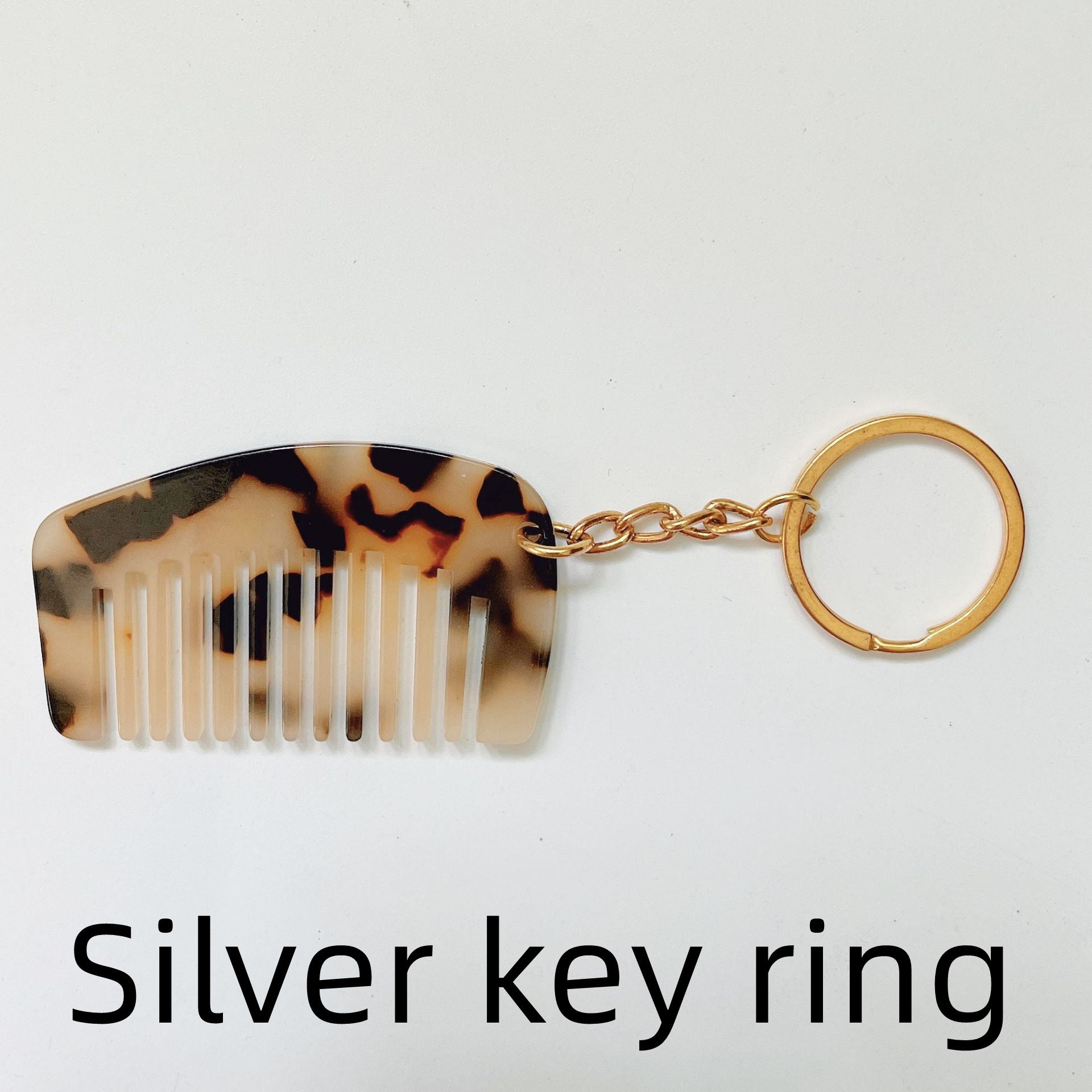 Acetic Acid Plate Mini Comb Key Chain Pendant Portable