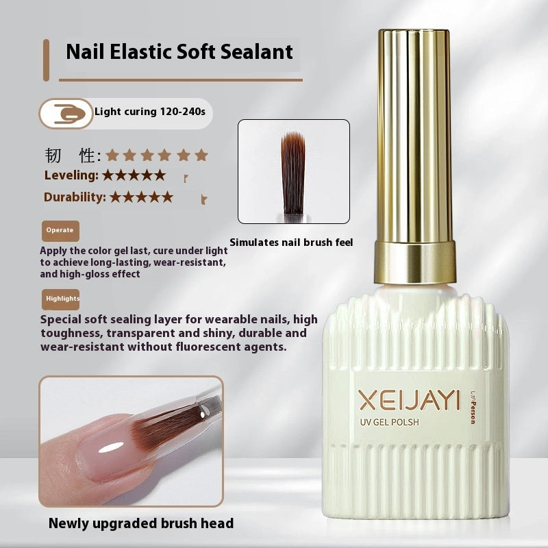 XEIJAYI Glass Sealing Layer Reinforced Bottom Nail Tip Adhesive Wear Nail Polish Gel
