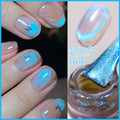 Aurora Chameleon Dazzling Blue Tear Mermaid Crystal Cat Eye Nail Gel