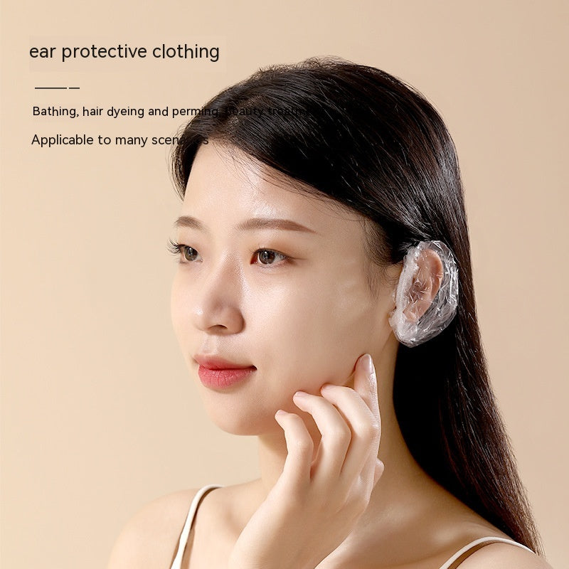 Disposable Plastic Earmuffs Shampoo Bath Water And Dirt Resistant
