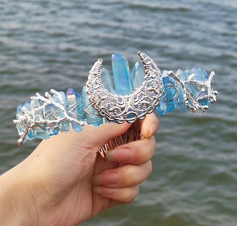 Rock Crystal Party Moon Branch Hairband