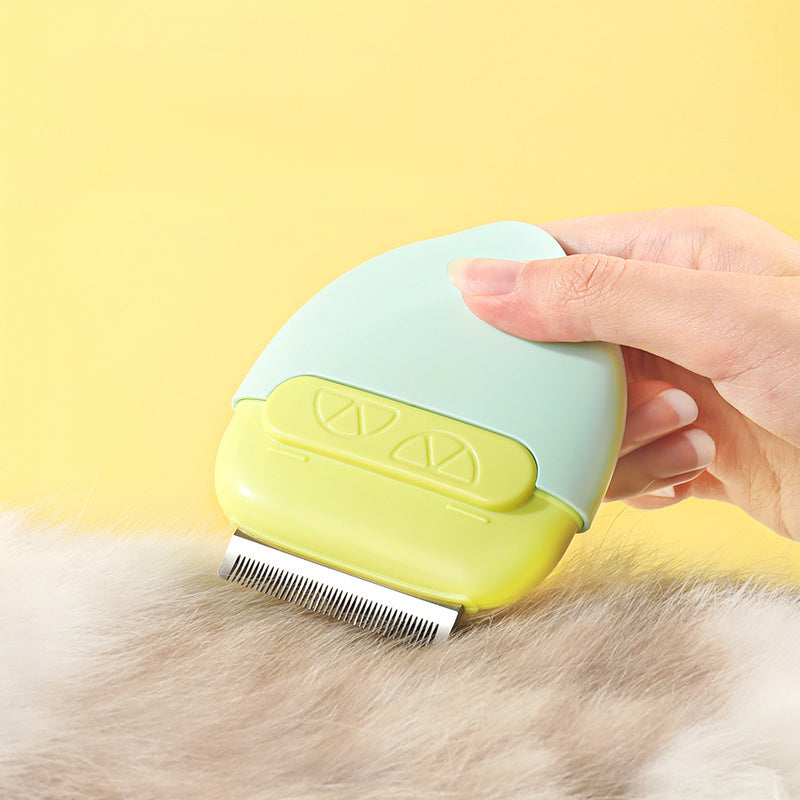 Double-Headed Pet Comb Mini Portable Pet Comb With Lid Brush Massage To Remove Floating Hair Two-Headed Comb Pet Cats And Dogs