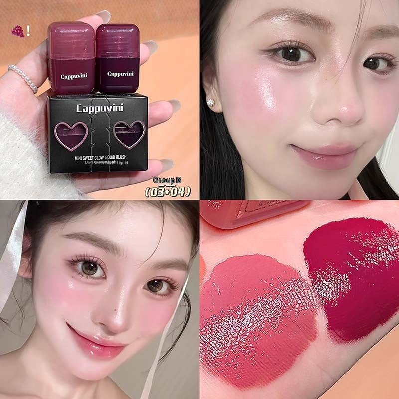 Cappuvini Mini Sweet Face Ice-Translucent Nude Moisturizing Natural Radiance Blush Liquid