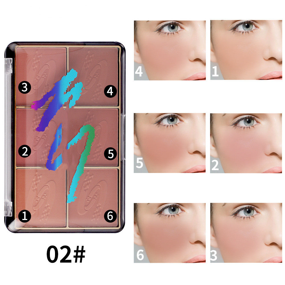 KL7 Multicolor Tan Red Matte Pearl Blush Tray