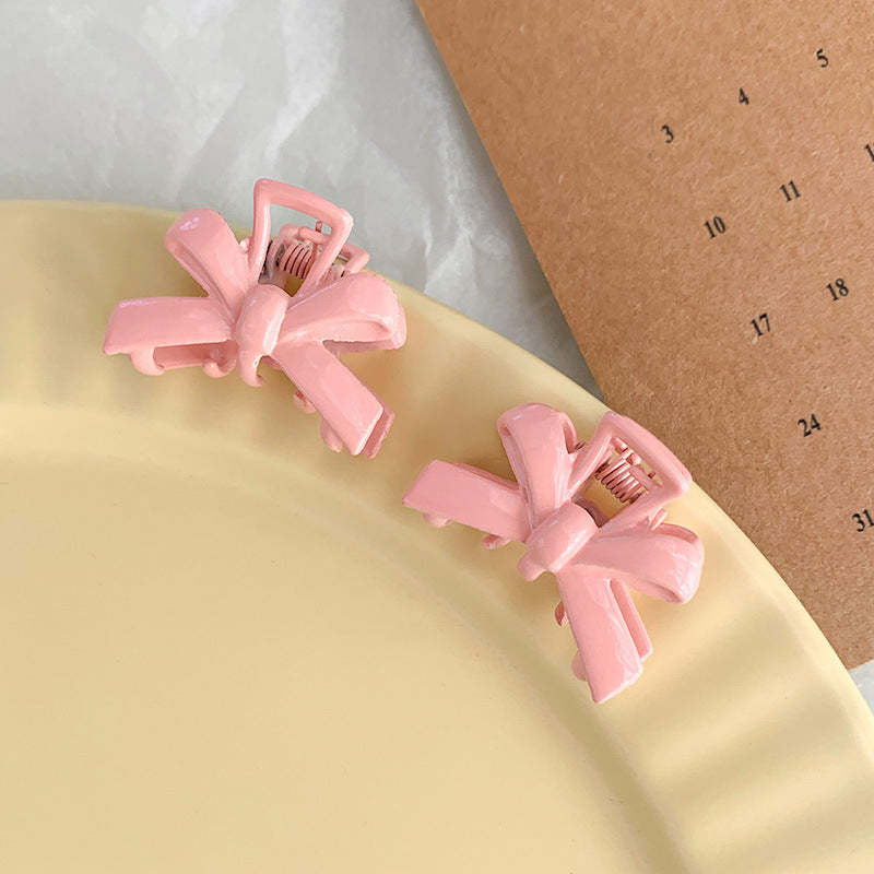 Candy-colored Metal Hair Clip With A Bow