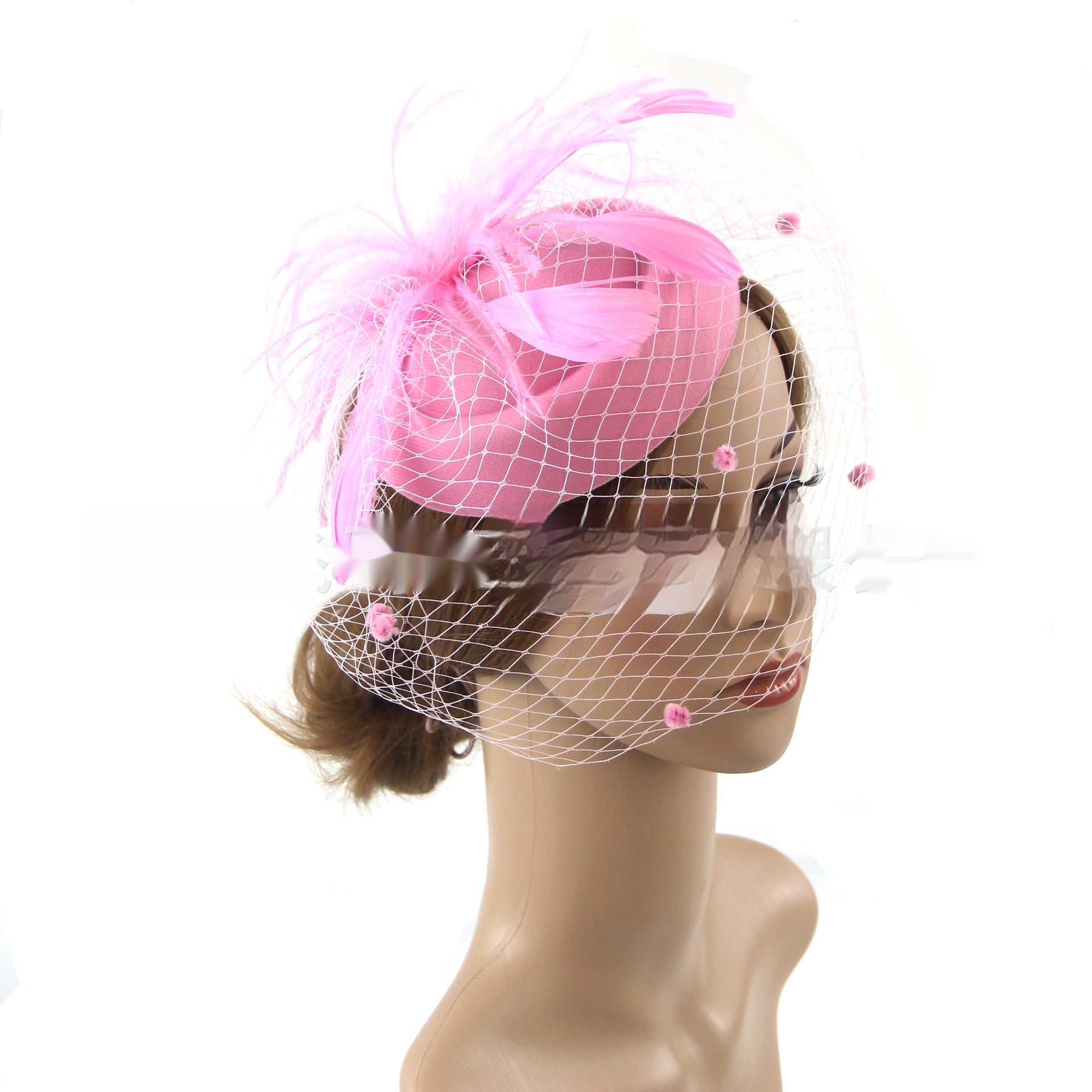 Vintage Bridal Veil Headdress Veil Billycock