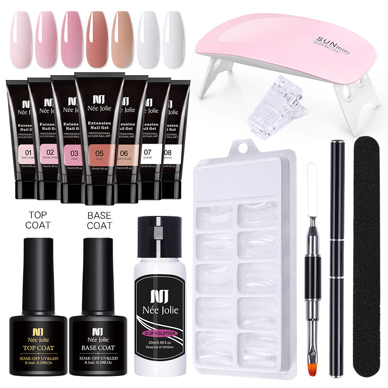 Nee Jolie Nail Art Solid Crystal Paste Extension Glue Set