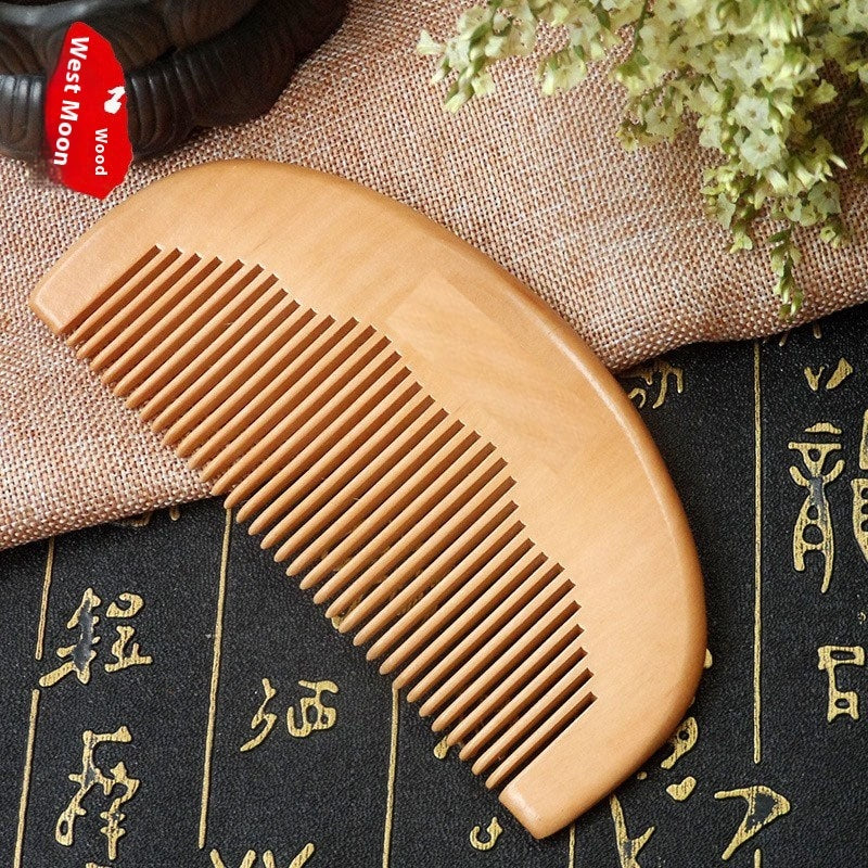 Solid Wood Portable Mahogany Comb