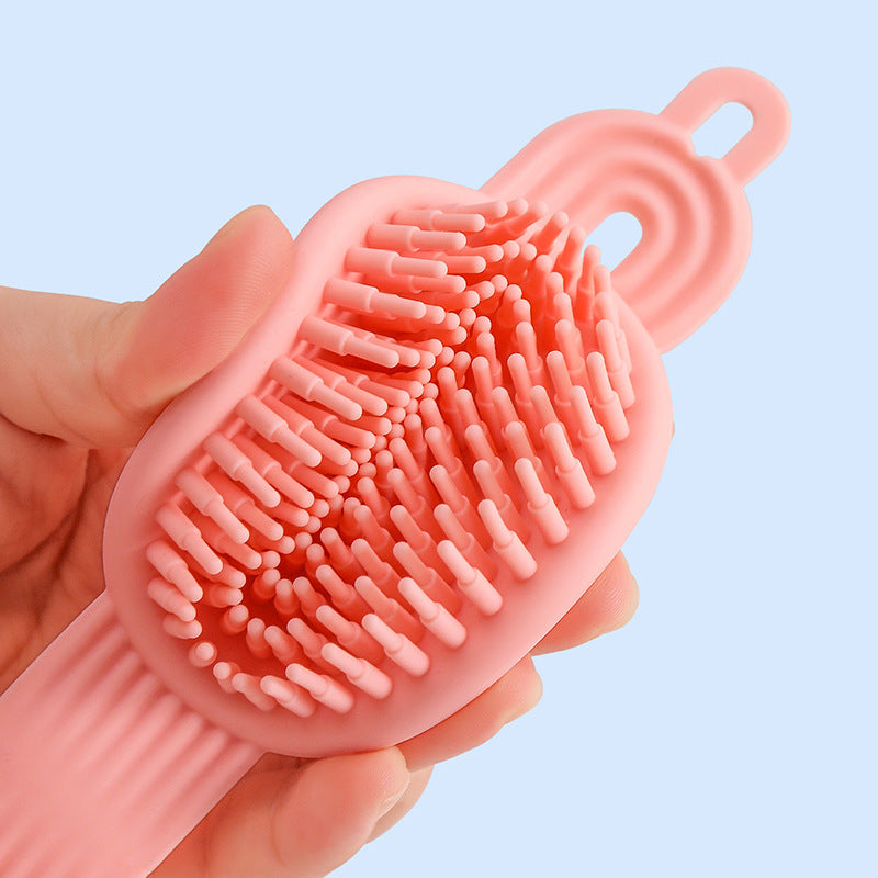 Soft Rubber Double-sided Shampoo Brush Massager