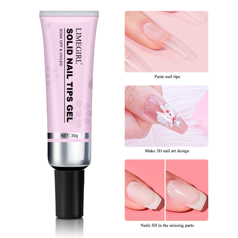 LimeGirl Manicure Solid State Nail Tip Wear Nail Glue