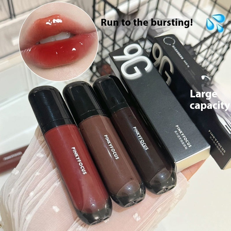 Black Shiny Makeup Mirror Lip Lacquer