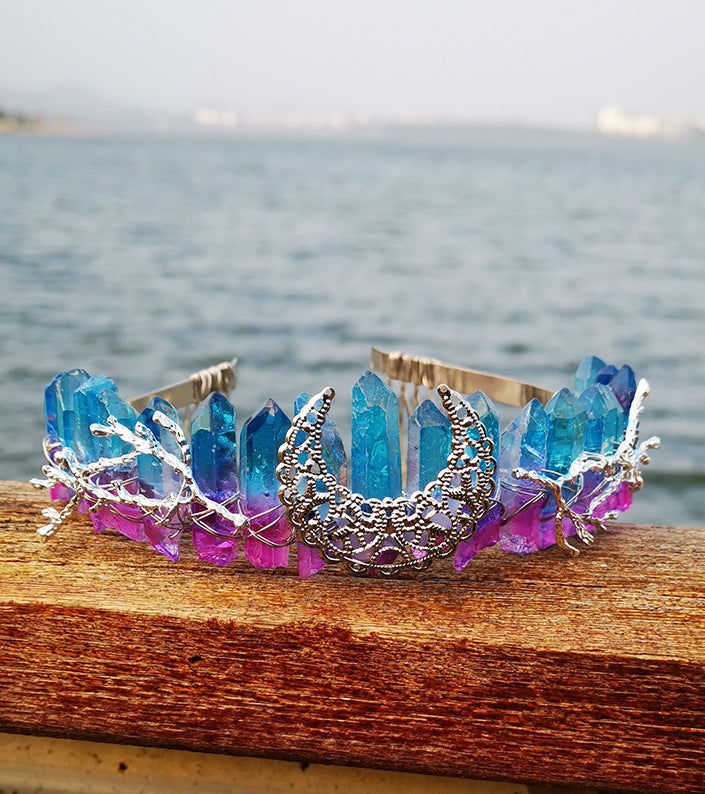 Rock Crystal Party Moon Branch Hairband
