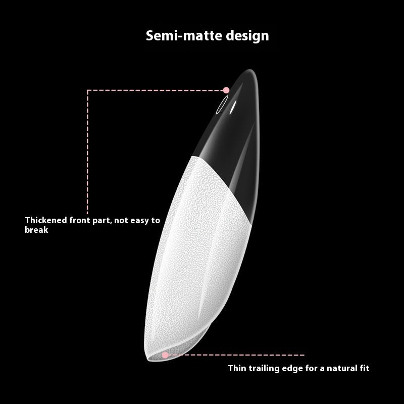 Press On Nails Transparent Semi-frosted Nail Tip Full Stickers Light Folding