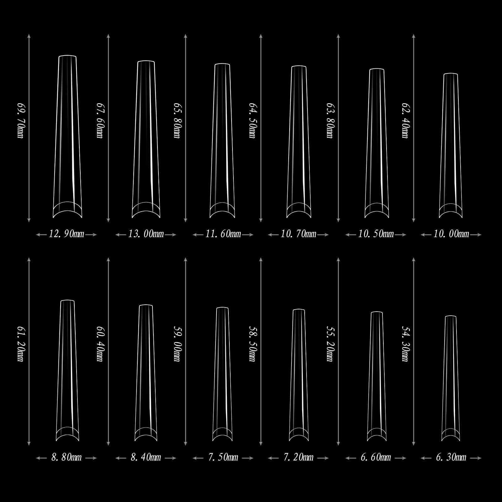 Fashionable And Personalized Extended French Nail Tips