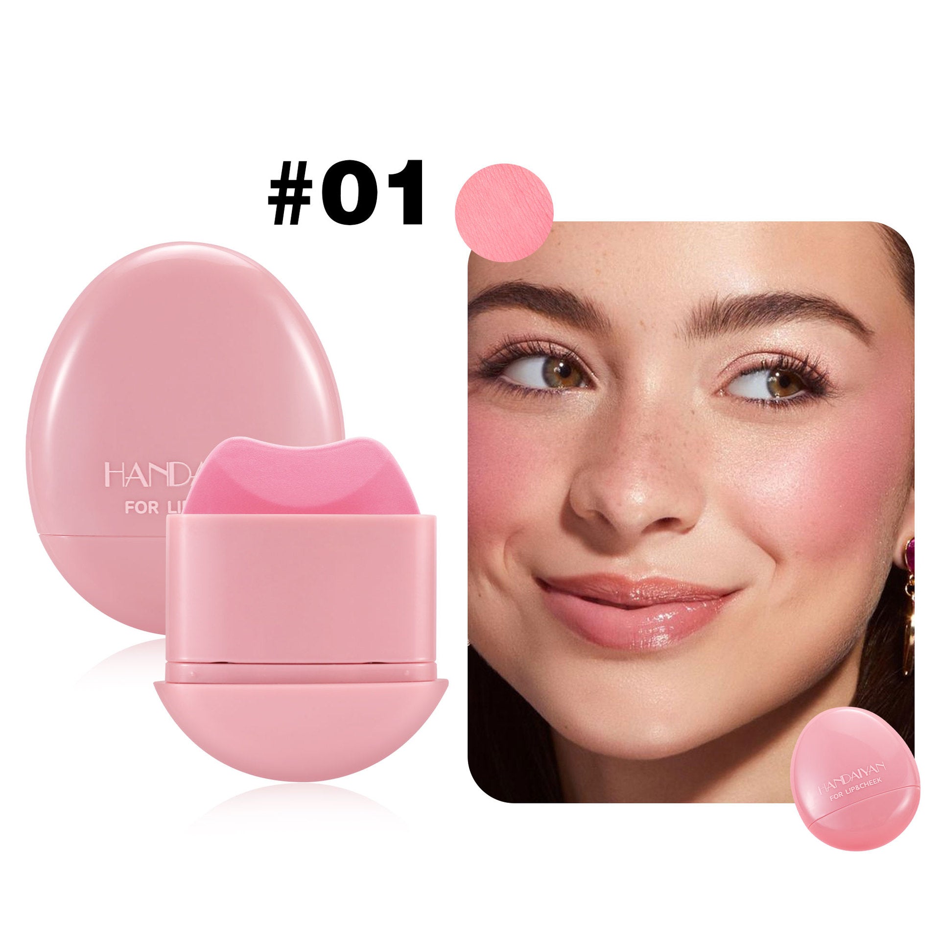 Handaiyan Pebble Easy To Color Monochrome Matte 5-color Blush