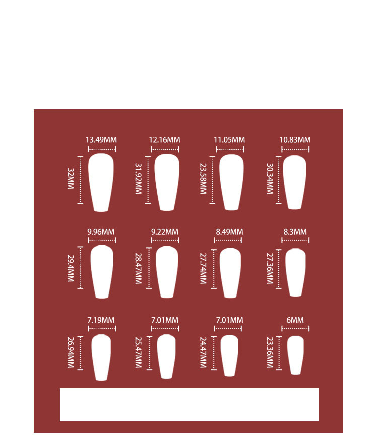 Wave Series Wear Nail Manicure Long Nail Tip Ultra-thin