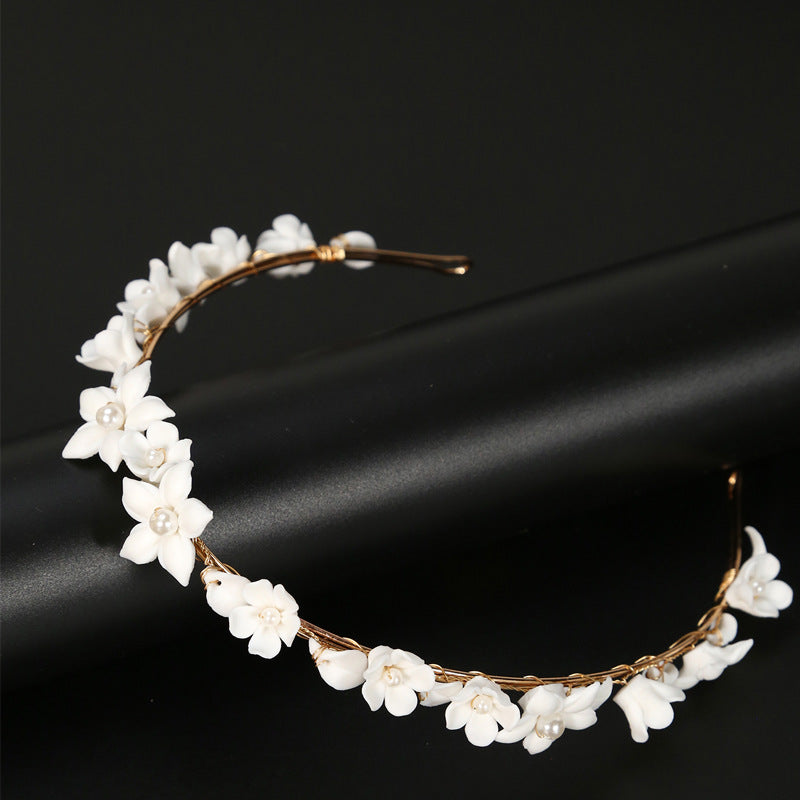 INS Style Ceramic Flower Hair Hoop