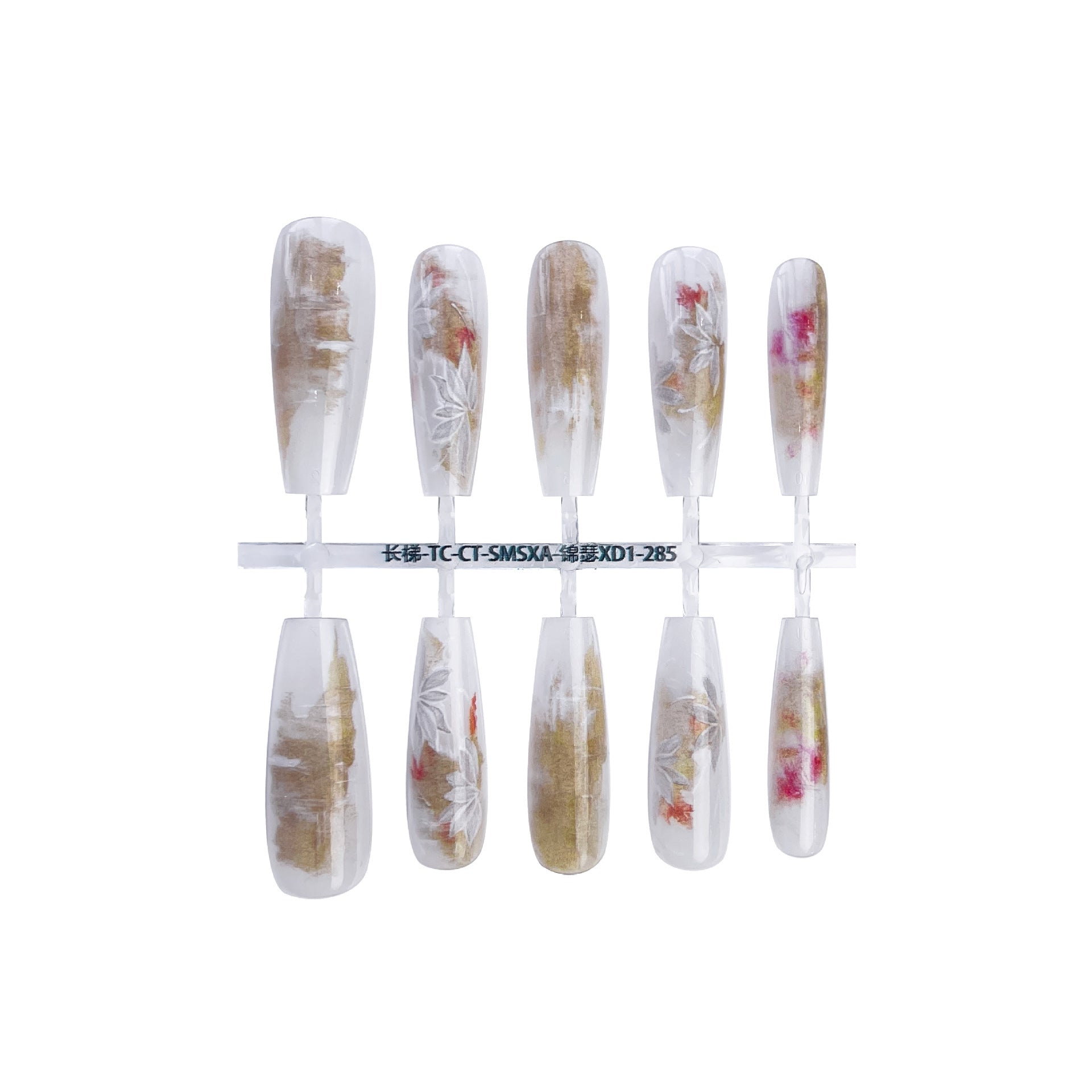 Press On Nails New Chinese Style Gradient Coloring Wind Wear Prefabricated Nail Tip Long Ladder