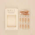 Wear Armor Long French Five-pointed Star Flash Diamond Nail Stickers Nail Tip