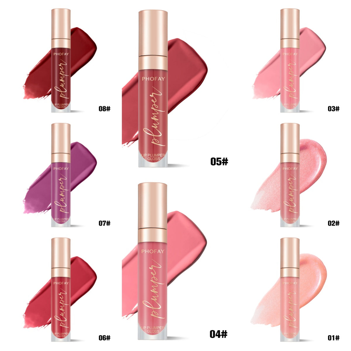 PHOFAY Shiny Lip Plumper Gloss