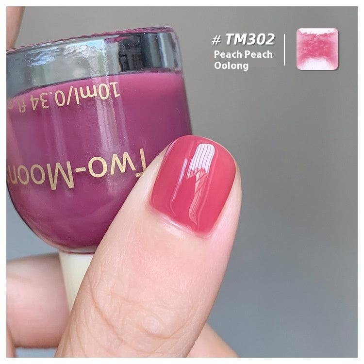 Two-Moons Summer Nail Polish Baking-free Non-tearing Jelly Juicy Grape Amber Strawberry Chopsticks