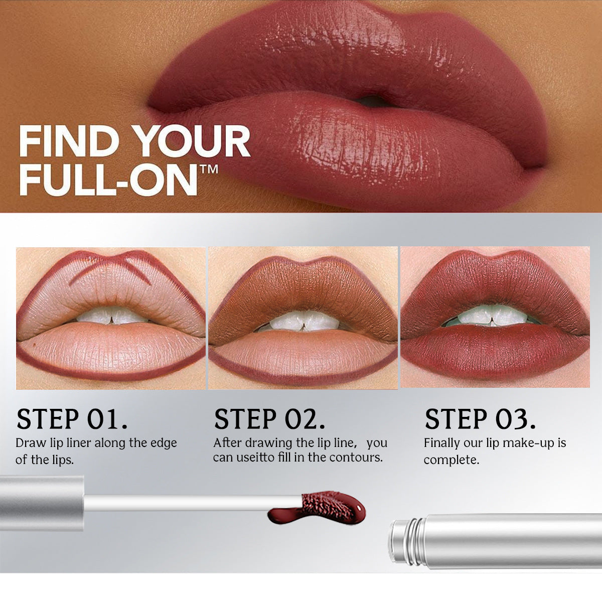 Moisturizing Lip Liner Outline Lip-shaped Water Light Three-dimensional