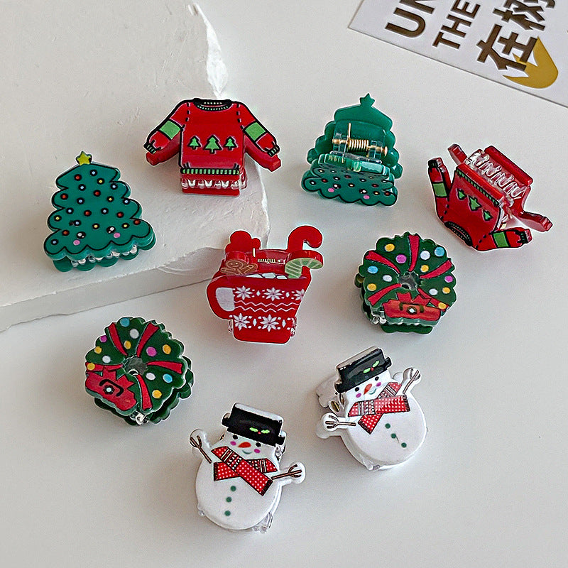 Christmas Elements Santa Claus Cartoon Hairpin