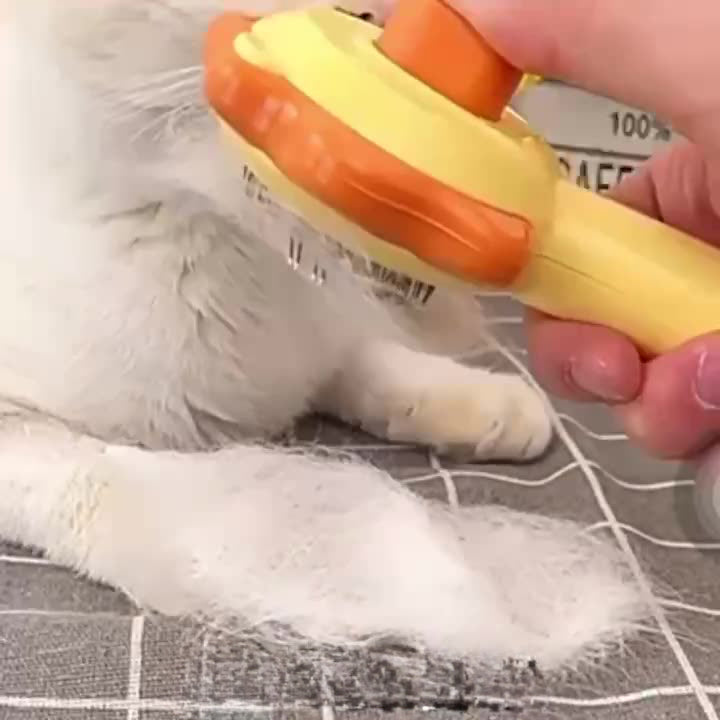 Cat Comb Special One-click Hair Removal Massage Needle Comb Pet Comb Cleaning And Beauty Stainless Steel Pet Comb