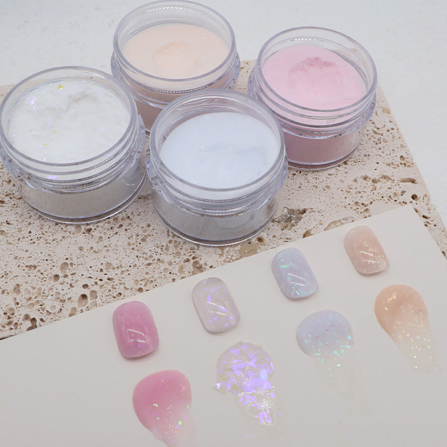 Acrylic Nails Serum 4 Colors Suit Nail Shimmering Powder DIY Handmade Manicures Decoration