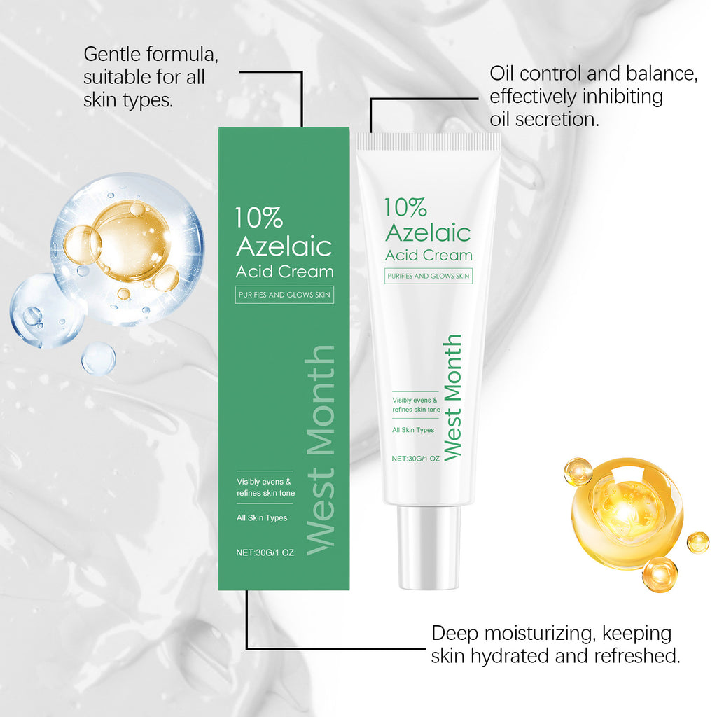 WEST MONTH Azelaic Acid Essence Cream Care Moisturizing And Nourishing Facial Oil Control Hydrating Mild Refreshing Cream