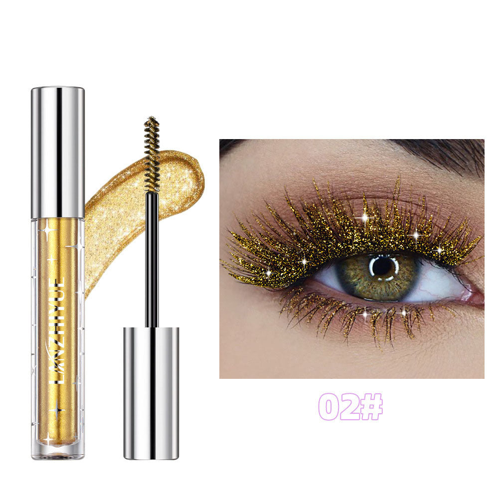 Cross-border Makeup Christmas Stage Nightclub Thick Curl Waterproof Not Smudge Shiny Color Mascara