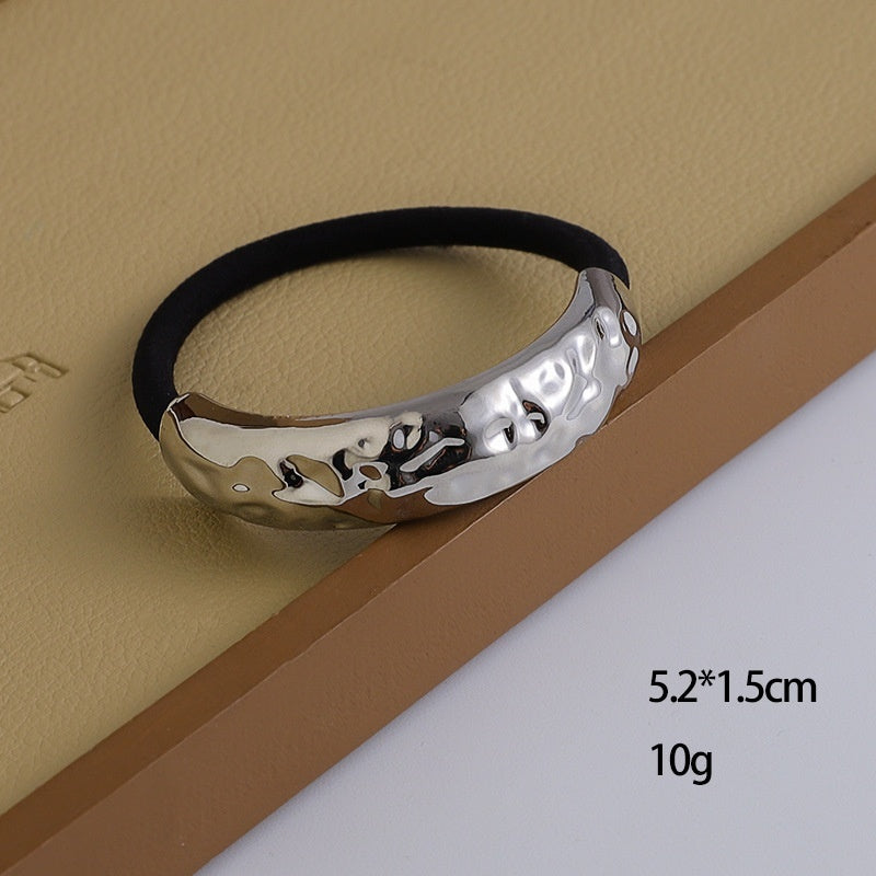 European And American Cold Style Geometric Metal Concave-convex Stretch Retro Head Rope