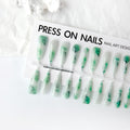 Press On Nails Blooming Antique Butterfly Ink Long Pointed Nail Beauty Bright Surface