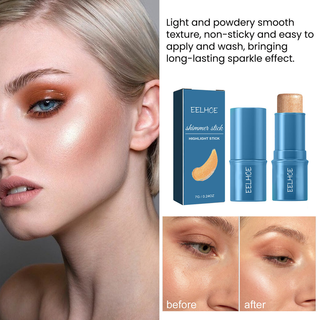 Eelhoe Multifunctional Highlight Shadow Blush Stick Three-dimensional Brightening Naturally Waterproof Light Lazy Shading Cream