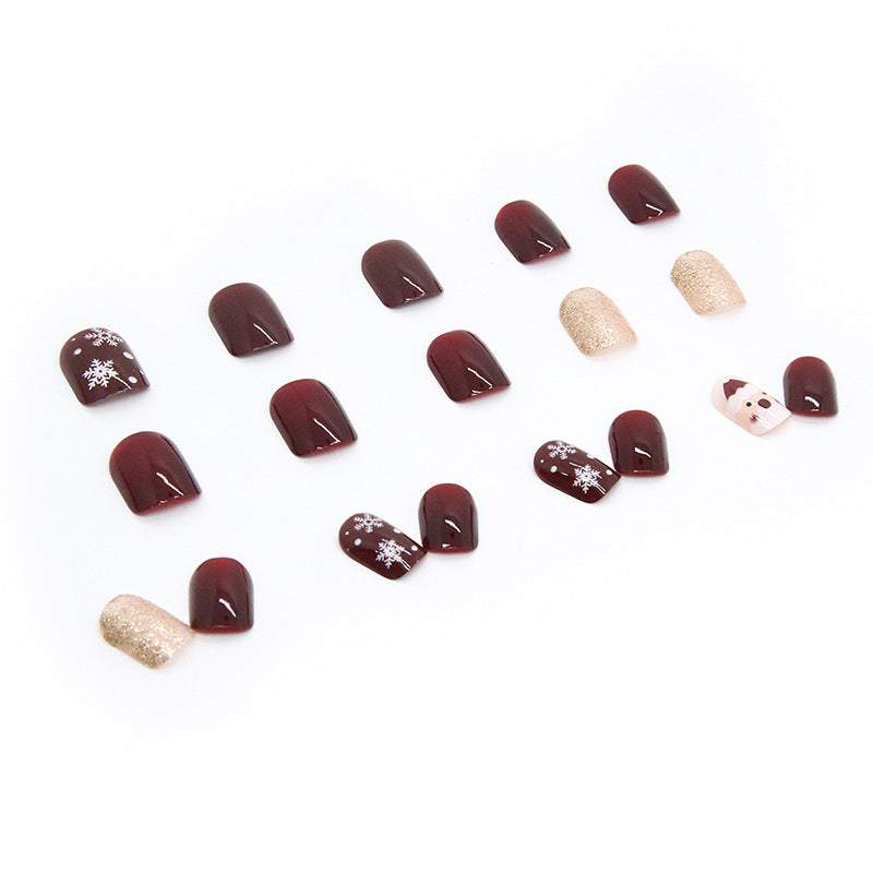 Christmas Style Cute Snowflake Manicure Wear Nail