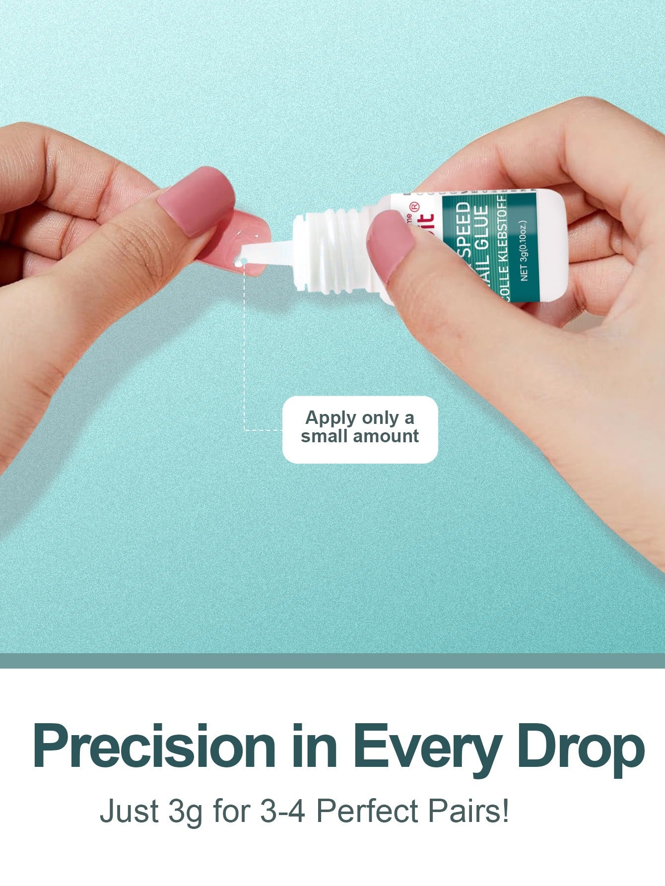 Dueliot Nail Adhesive For Decorative Accessories - No-Cure Formula Quick-Drying Specialized Glue For Nail Salons Strong Bonding Glue For Artificial Nails