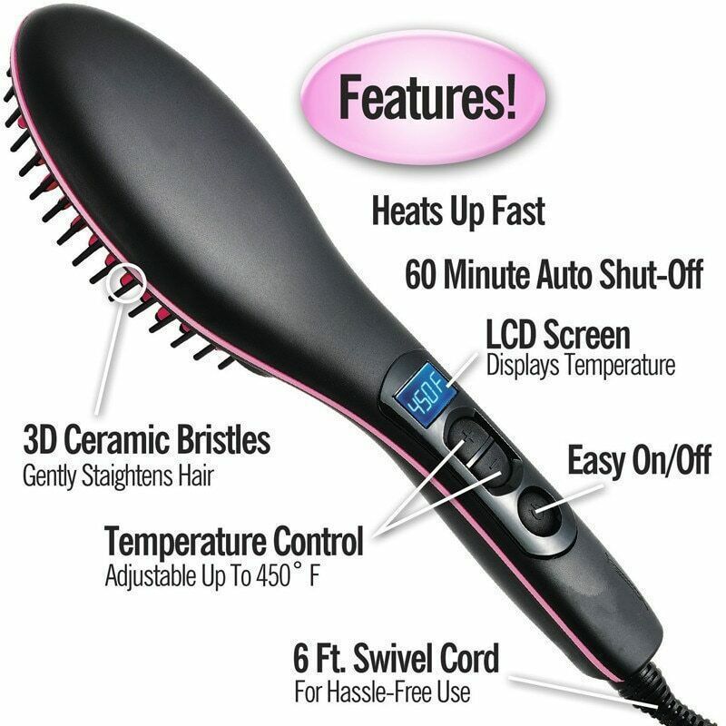 Adjustable Heat Electric Straight Comb