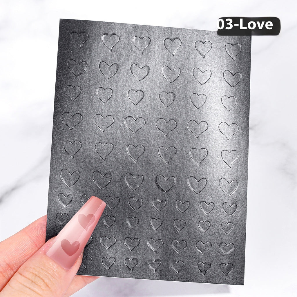 French Nail Painting Hollow Sticker