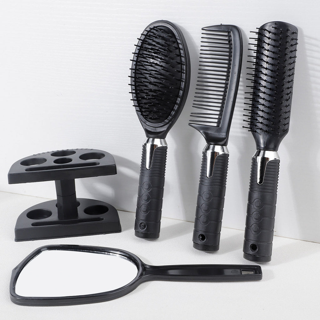 Desktop Hair Curling Comb Mirror 4-piece Combination Suit