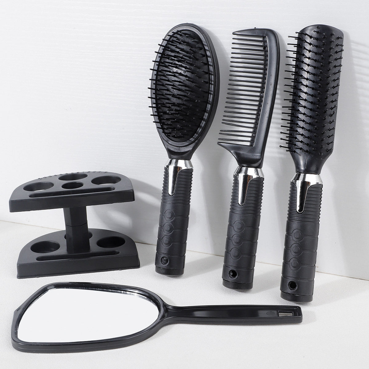 Desktop Hair Curling Comb Mirror 4-piece Combination Suit