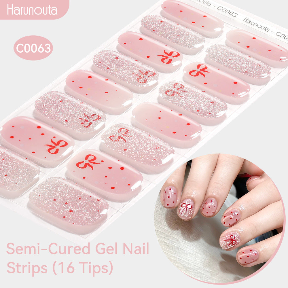 Harunouta Nail Stickers UV Gel Nail Sticker Semi-curing