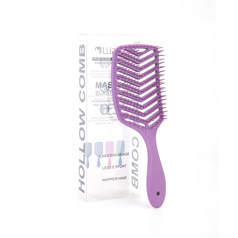 Hollow V-shaped Massage Modeling Big Curved Comb
