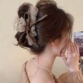 Dried Rose Flower Hair Clip For Women