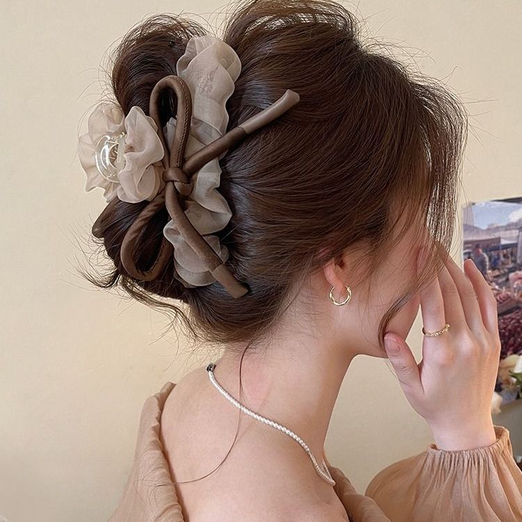 Dried Rose Flower Hair Clip For Women