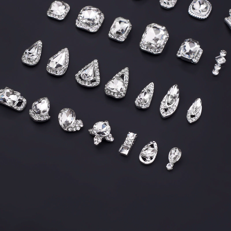 K9 Ultra-Shiny Flat-Back Rhinestones In White For Nail Art Decorations