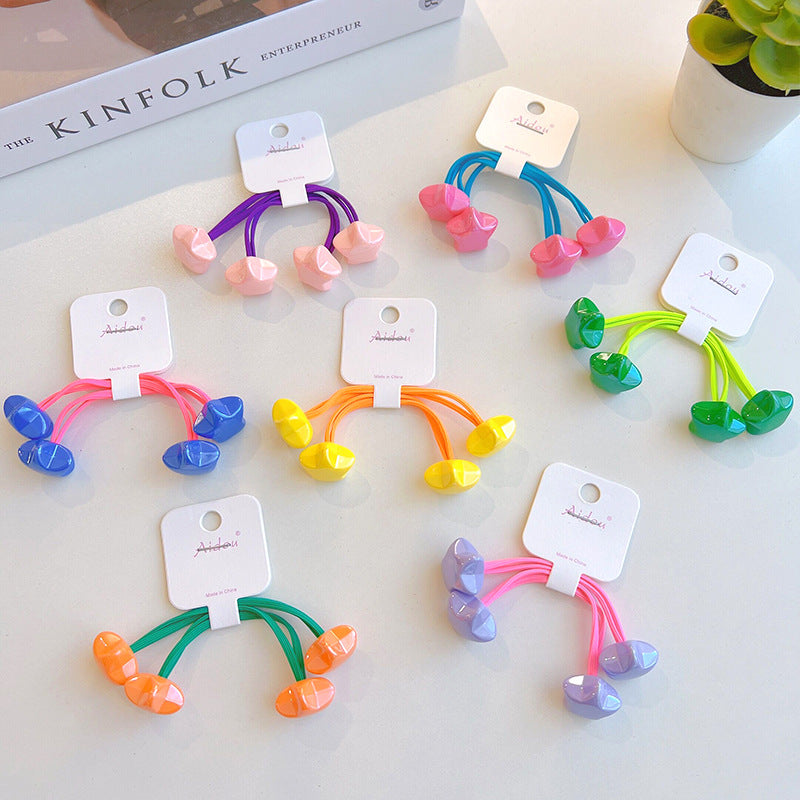 Children's Candy Contrasting Color Hair Rope Ball